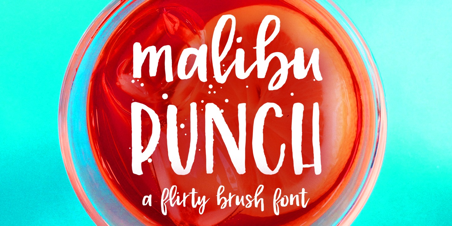 Beispiel einer Malibu Punch-Schriftart #10
